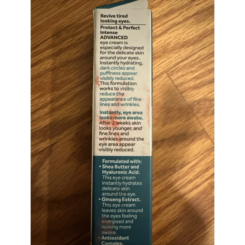 No7 Protect and Perfect Intense Advanced Eye Cream ~ NEW IN BOX ~ FAST SHIPPING!